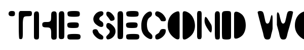 The Second World War font preview